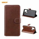 For Samsung Galaxy A21s ENKAY Hat-Prince ENK-PUC028 Horizontal Flip PU Leather Case with Holder & Card Slots & Wallet(Brown) - 1