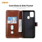 For Samsung Galaxy A21s ENKAY Hat-Prince ENK-PUC028 Horizontal Flip PU Leather Case with Holder & Card Slots & Wallet(Brown) - 3