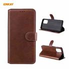 For OnePlus 8T ENKAY Hat-Prince ENK-PUC033 Horizontal Flip PU Leather Case with Holder & Card Slots & Wallet(Brown) - 1
