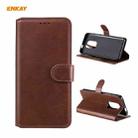 For Motorola Moto G9 / G9 Play ENKAY Hat-Prince ENK-PUC034 Horizontal Flip PU Leather Case with Holder & Card Slots & Wallet(Brown) - 1