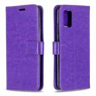 For Samsung A51 5G Crazy Horse Texture Horizontal Flip Leather Case with Holder & Card Slots & Wallet & Photo Frame(Purple) - 1