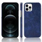 For iPhone 12 / 12 Pro Shockproof Litchi Texture PC + PU Case(Blue) - 1