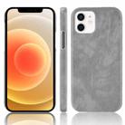 For iPhone 12 mini Shockproof Litchi Texture PC + PU Case(Gray) - 1