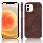 For iPhone 12 mini Shockproof Litchi Texture PC + PU Case(Braown) - 1