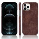 For iPhone 12 Pro Max Shockproof Litchi Texture PC + PU Case(Brown) - 1