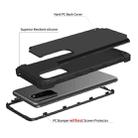 For Samsung Galaxy Note20 PC + Silicone Three-piece Shockproof Protection Case(Black) - 2