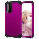 For Samsung Galaxy Note20 PC + Silicone Three-piece Shockproof Protection Case(Purple) - 1