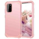 For Samsung Galaxy Note20 Ultra PC + Silicone Three-piece Shockproof Protection Case(Rose Gold) - 1