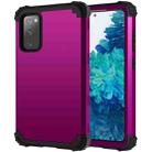 For Samsung Galaxy S20 FE PC + Silicone Three-piece Shockproof Protection Case(Purple) - 1