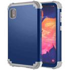 For Samsung Galaxy A10e PC + Silicone Three-piece Shockproof Protection Case(Blue) - 1