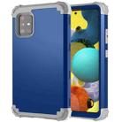 For Samsung Galaxy A71 5G PC + Silicone Three-piece Shockproof Protection Case(Blue) - 1