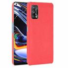 For OPPO Realme 7 Pro Shockproof Crocodile Texture PC + PU Case(Red) - 1