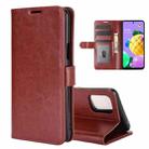 For LG K52 R64 Texture Single Horizontal Flip Protective Case with Holder & Card Slots & Wallet& Photo Frame(Brown) - 1