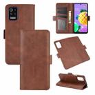 For LG K52 Dual-side Magnetic Buckle Horizontal Flip Leather Case with Holder & Card Slots & Wallet(Brown) - 1