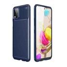 For LG K42 Carbon Fiber Texture Shockproof TPU Case(Blue) - 1