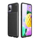 For LG K52 Carbon Fiber Texture Shockproof TPU Case(Black) - 1