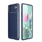 For LG K92 5G Carbon Fiber Texture Shockproof TPU Case(Blue) - 1