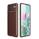 For LG K92 5G Carbon Fiber Texture Shockproof TPU Case(Brown) - 1