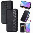 For ZTE Blade 20 Smart Cubic Grid Pressed Horizontal Flip Magnetic PU Leather Case with Holder & Card Slots & Wallet(Black) - 1