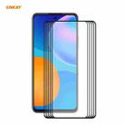 For Huawei P Smart 2021 5 PCS ENKAY Hat-Prince Full Glue 0.26mm 9H 2.5D Tempered Glass Full Coverage Film - 1