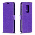 For Motorola MOTO G9 Play Crazy Horse Texture Horizontal Flip Leather Case with Holder & Card Slots & Wallet & Photo Frame(Purple) - 1