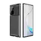 For Samsung Galaxy S21 Ultra 5G Carbon Fiber Texture Shockproof TPU Case(Black) - 1