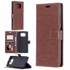 For Xiaomi Poco X3 NFC Crazy Horse Texture Horizontal Flip Leather Case with Holder & Card Slots & Wallet & Photo Frame(Brown) - 1