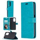 For Xiaomi Mi 10T Pro Crazy Horse Texture Horizontal Flip Leather Case with Holder & Card Slots & Wallet & Photo Frame(Blue) - 1