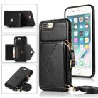 Multi-functional Cross-body Card Bag TPU+PU Back Cover Case with Holder & Card Slot & Wallet For iPhone 6 / 6s(Black) - 1