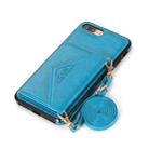 Multi-functional Cross-body Card Bag TPU+PU Back Cover Case with Holder & Card Slot & Wallet For iPhone 6 / 6s(Blue) - 2
