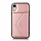 For iPhone X / XS Multi-functional Cross-body Card Bag TPU+PU Back Cover Case with Holder & Card Slot & Wallet(Rose Gold) - 3