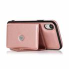 For iPhone X / XS Multi-functional Cross-body Card Bag TPU+PU Back Cover Case with Holder & Card Slot & Wallet(Rose Gold) - 5