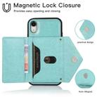 For iPhone X / XS Multi-functional Cross-body Card Bag TPU+PU Back Cover Case with Holder & Card Slot & Wallet(Green) - 7