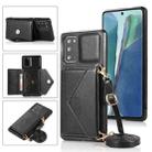 For Samsung Galaxy Note20 Ultra Multi-functional Cross-body Card Bag TPU+PU Back Cover Case with Holder & Card Slot & Wallet(Black) - 1