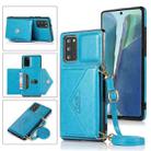 For Samsung Galaxy Note20 Ultra Multi-functional Cross-body Card Bag TPU+PU Back Cover Case with Holder & Card Slot & Wallet(Blue) - 1