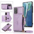 For Samsung Galaxy S20 Multi-functional Cross-body Card Bag TPU+PU Back Cover Case with Holder & Card Slot & Wallet(Purple) - 1