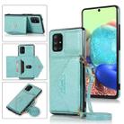 For Samsung Galaxy M11 Multi-functional Cross-body Card Bag TPU+PU Back Cover Case with Holder & Card Slot & Wallet(Green) - 1