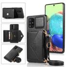 For Samsung Galaxy M31 Multi-functional Cross-body Card Bag TPU+PU Back Cover Case with Holder & Card Slot & Wallet(Black) - 1