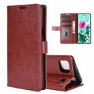 For LG K92 5G R64 Texture Single Horizontal Flip Protective Case with Holder & Card Slots & Wallet& Photo Frame(Brown) - 1