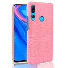 Shockproof Crocodile Texture PC + PU Case For Huawei Y9 prime 2019(Pink) - 1