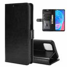 For OPPO A72 / A73 5G R64 Texture Single Horizontal Flip Protective Case with Holder & Card Slots & Wallet & Photo Frame(Black) - 1