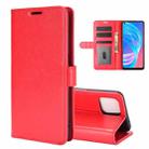 For OPPO A72 / A73 5G R64 Texture Single Horizontal Flip Protective Case with Holder & Card Slots & Wallet & Photo Frame(Red) - 1