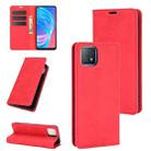 For OPPO A72 / A73 5G Retro-skin Business Magnetic Suction Leather Case with Holder & Card Slots & Wallet(Red) - 1