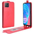 For OPPO A72 / A73 5G R64 Texture Single Vertical Flip Leather Protective Case with Card Slots & Photo Frame(Red) - 1