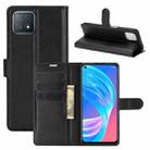 For OPPO A72 / A73 5G Litchi Texture Horizontal Flip Protective Case with Holder & Card Slots & Wallet(Black) - 1