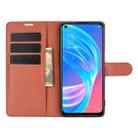 For OPPO A72 / A73 5G Litchi Texture Horizontal Flip Protective Case with Holder & Card Slots & Wallet(Brown) - 5