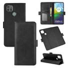 For Motorola Moto G9 Power Dual-side Magnetic Buckle Horizontal Flip Leather Case with Holder & Card Slots & Wallet(Black) - 1