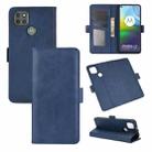 For Motorola Moto G9 Power Dual-side Magnetic Buckle Horizontal Flip Leather Case with Holder & Card Slots & Wallet(Dark Blue) - 1
