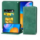 For Huawei P smart 2021 Retro Skin Feel Business Magnetic Horizontal Flip Leather Case(Green) - 1