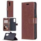 For Samsung Galaxy S20 FE Crazy Horse Texture Horizontal Flip Leather Case with Holder & Card Slots & Wallet & Photo Frame(Brown) - 1